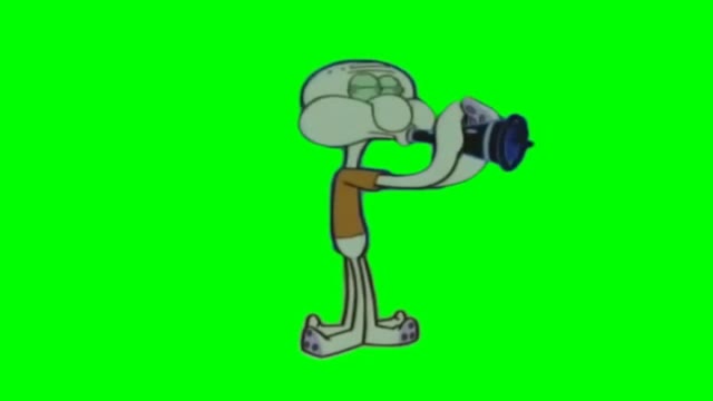SpongeBob Squidward Clarinet green screen