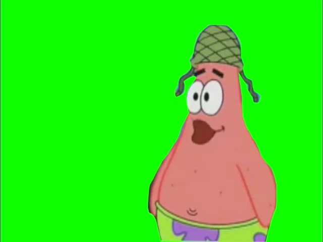 SpongeBob You mean like a weenie green screen