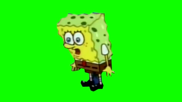 Spongebob Panting green screen