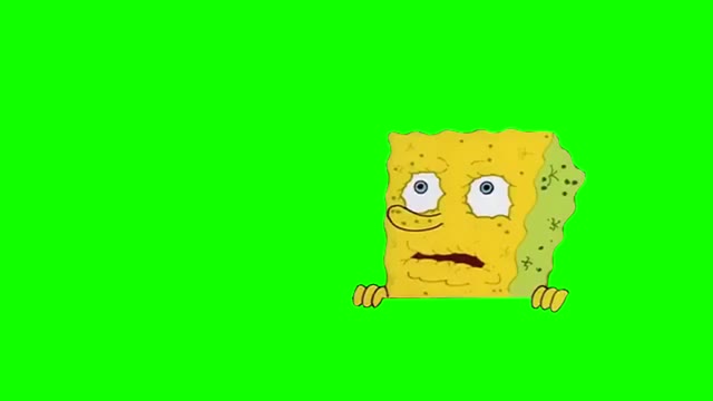 Spongebob Thinking I dont need it green screen