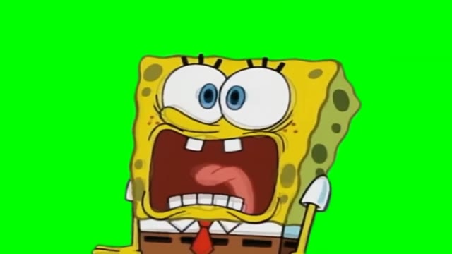 Spongebob scream green screen