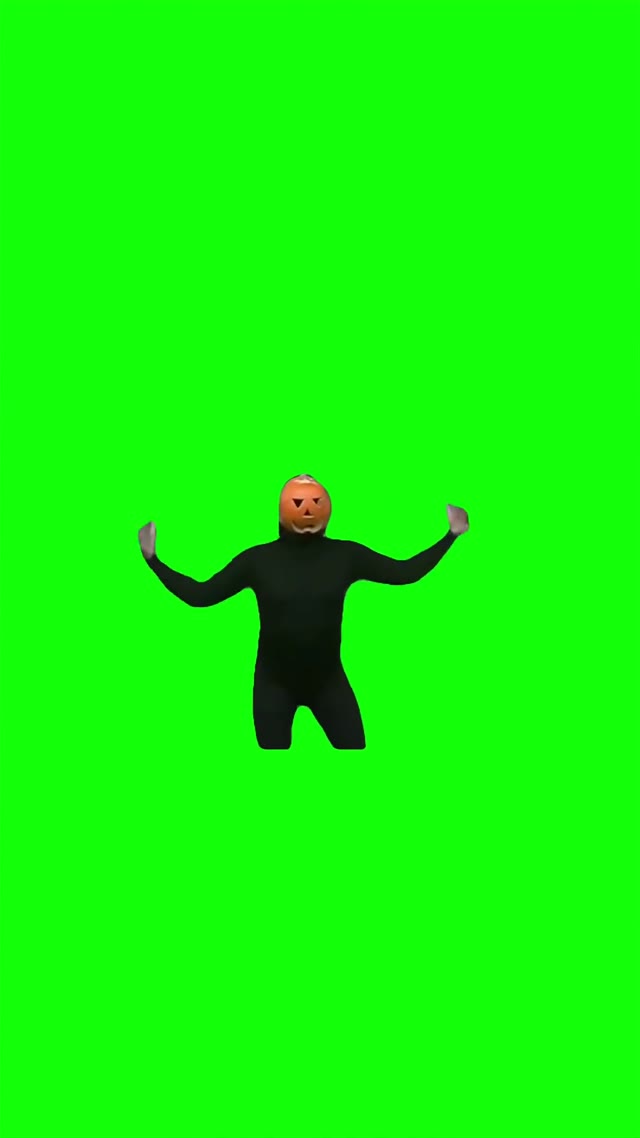 Spooky skeleton dance  green screen