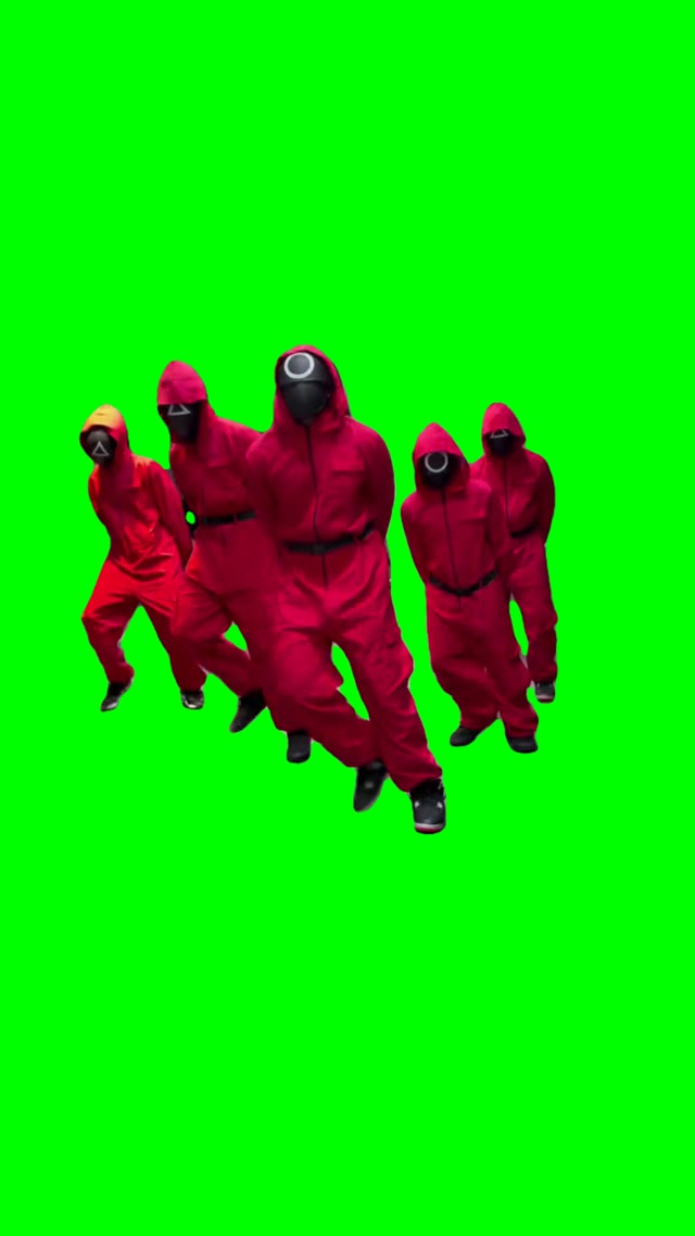 Squid Game Bye bye Bye Dance green screen