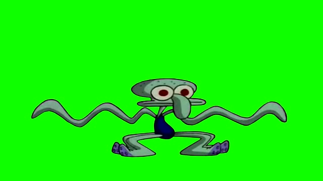 Squidward Dancing green screen