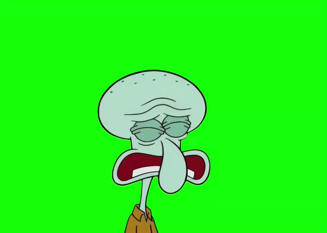 Squidward Erases His Brain green screen