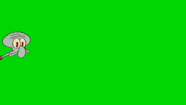 Squidward in the void full green screen
