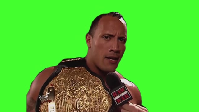 The Rock Sings Happy Birthday green screen