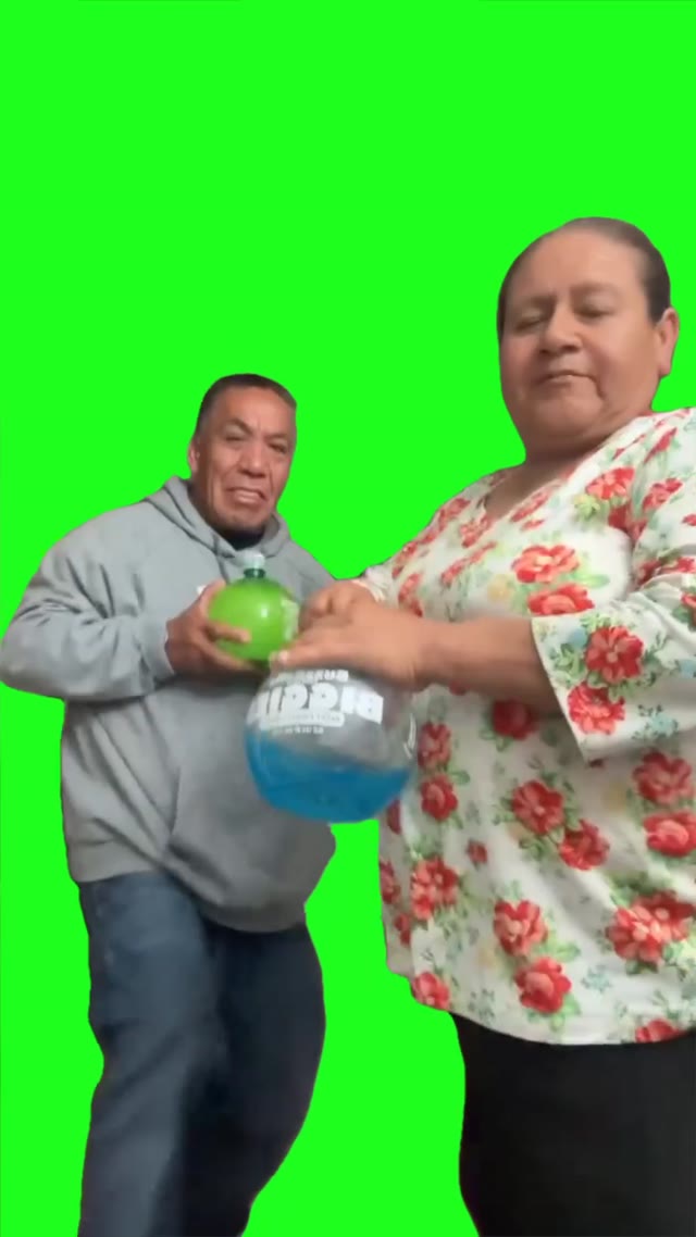 Tia And Tio Dancing green screen