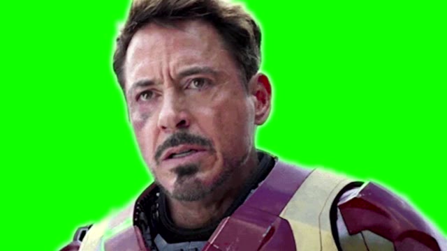 Tony Stark aka Iron Man green screen