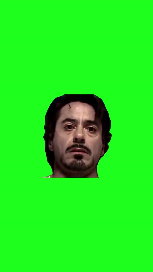 Tony in despair green screen