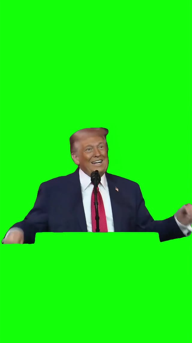 Trump doing Oui green screen