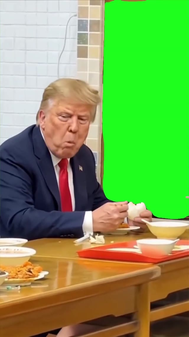 Trump Eating green screen