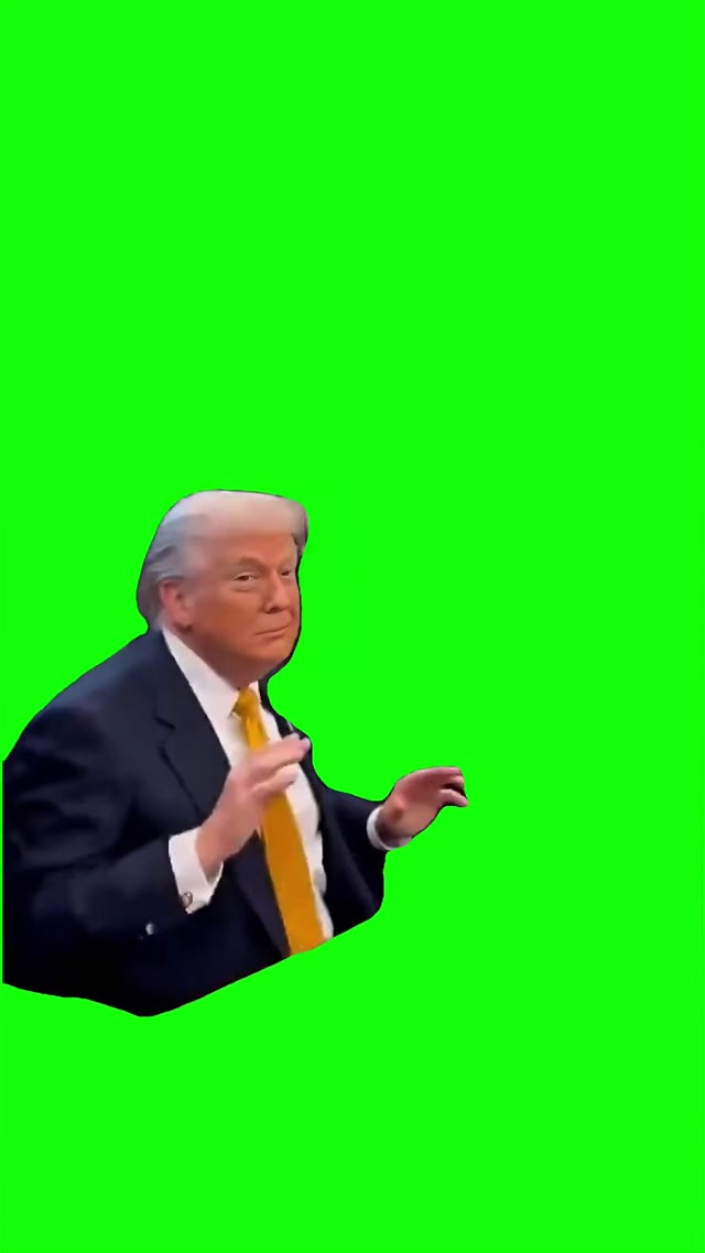 Trump spooked green screen