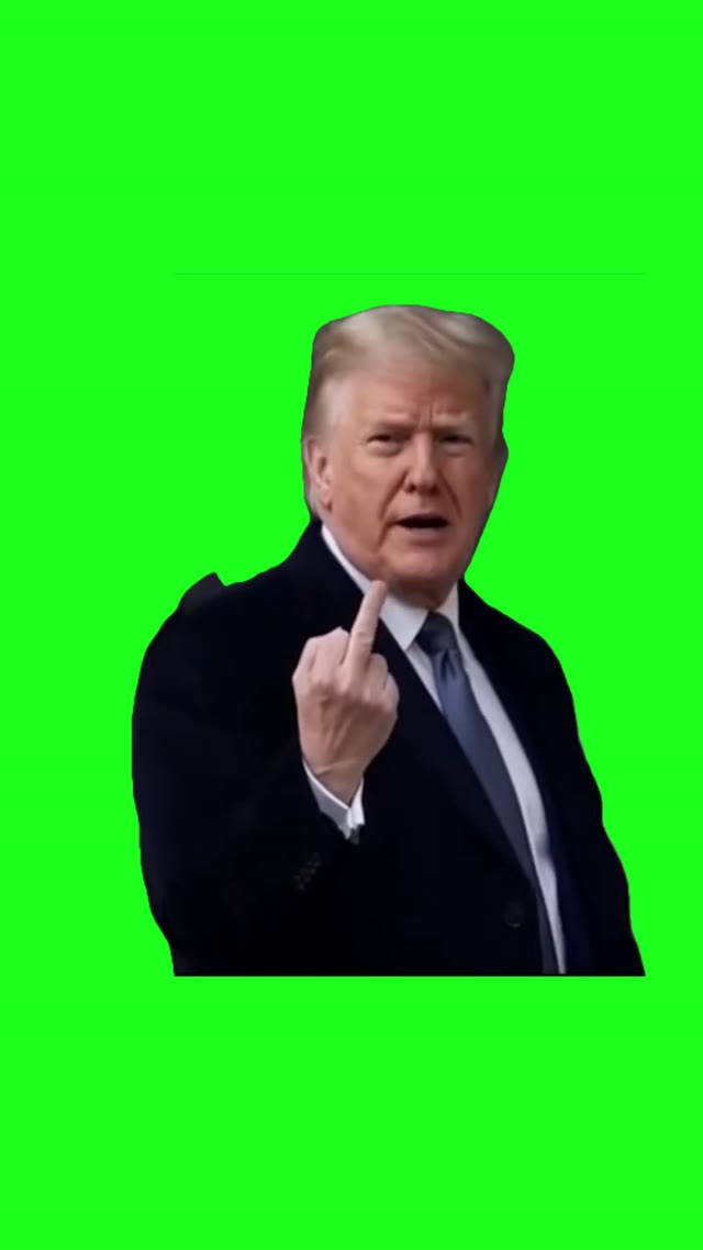Trumps shows the bird green screen