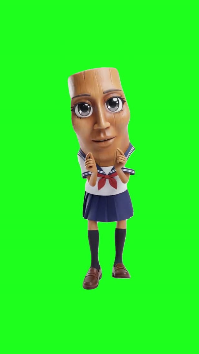 Tung Tung Sahur Arigato Dance green screen