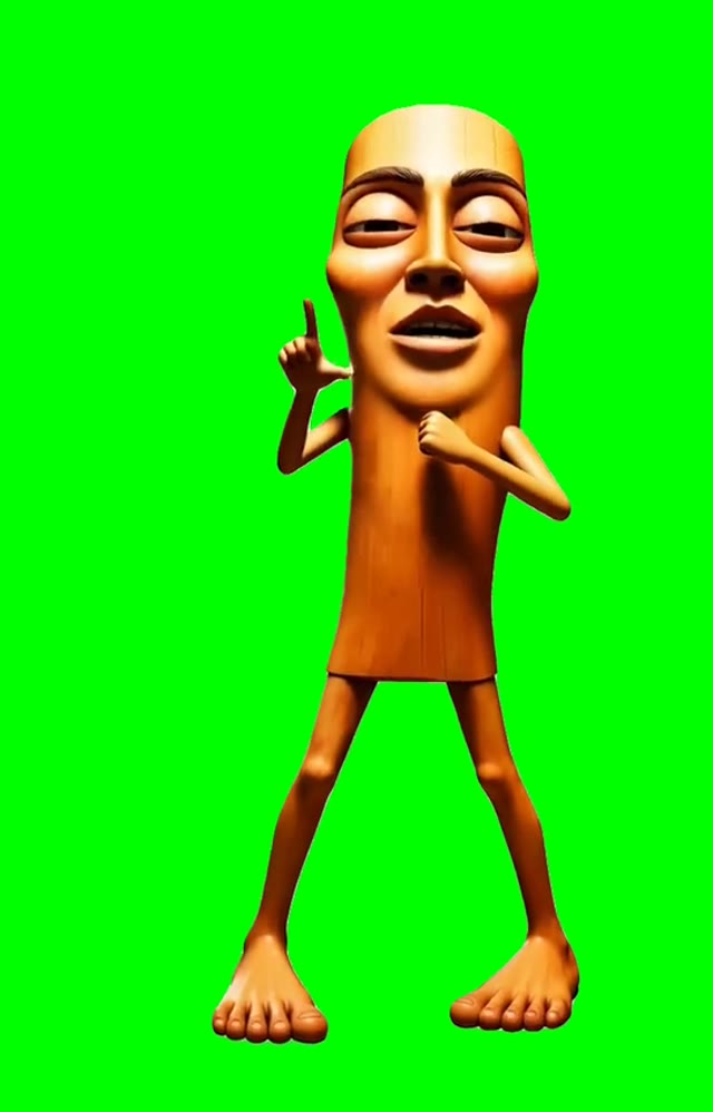 Tung Tung Sahur Is Dancing To One Kiss green screen