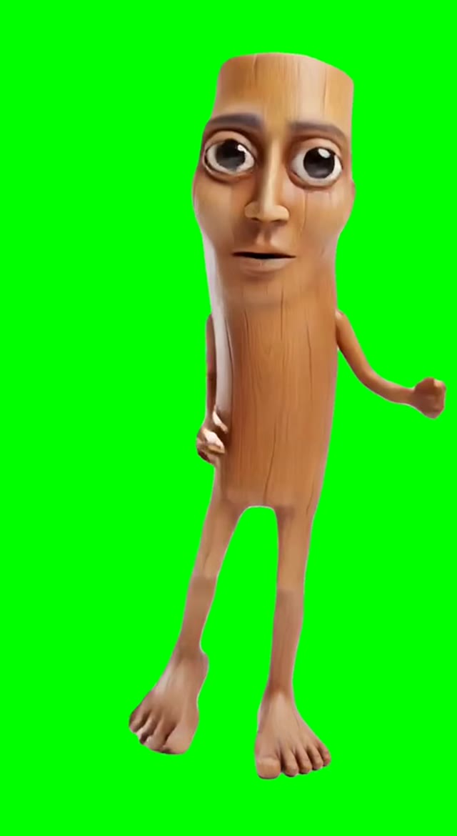 Tung Tung Sahur Is Dancing To Please Dont Go green screen