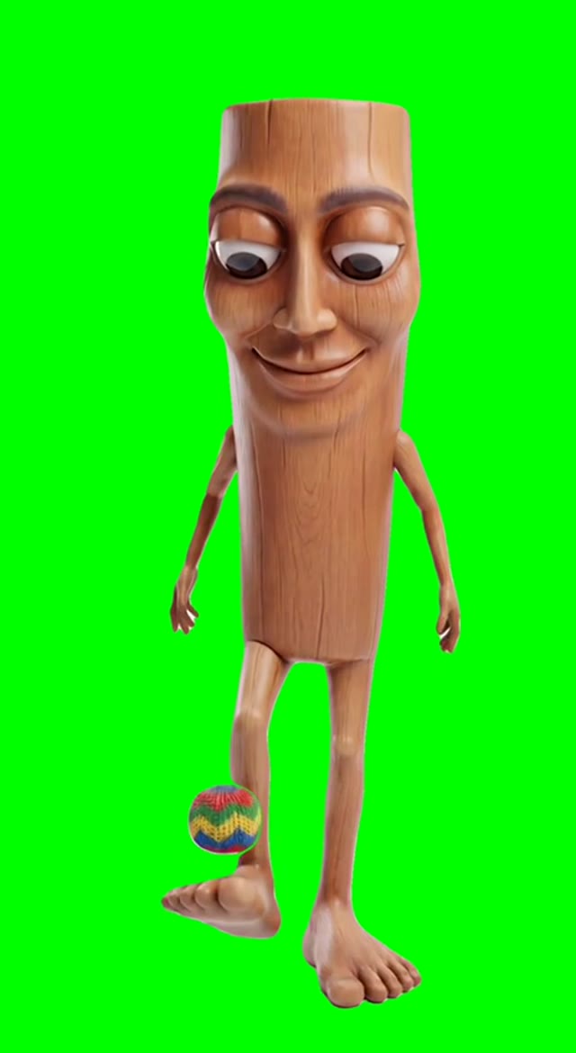 Tung Tung Tung Sahur Playing With A Ball green screen