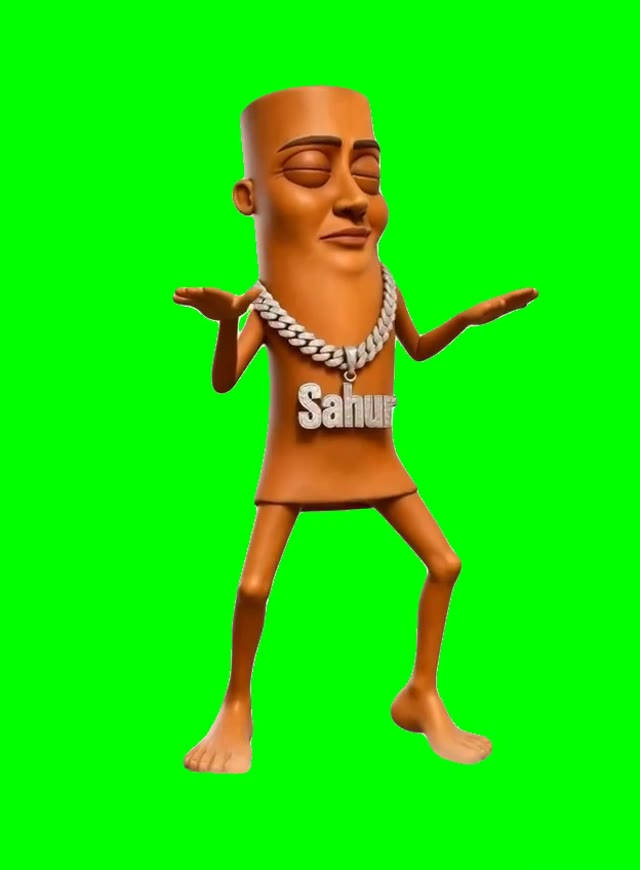 Tung Tung Tung Sahur X Apex Movie Dance Scene green screen