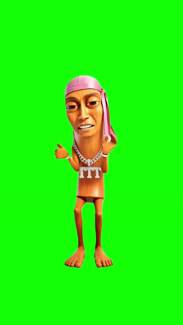Tung Tung Tung Sahur Claps And Handshake green screen