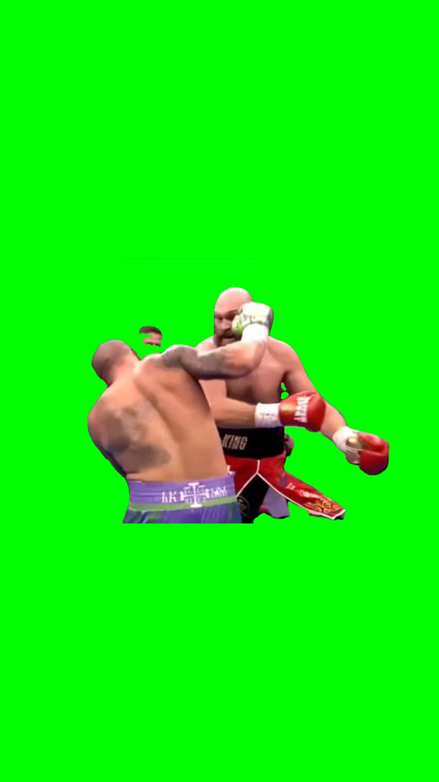 Usyk Punch green screen
