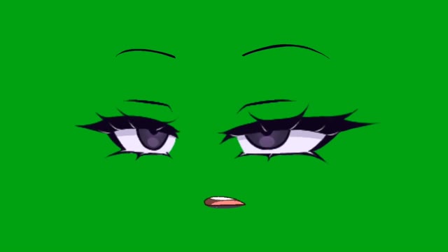 Veronica open the door please Eyes green screen
