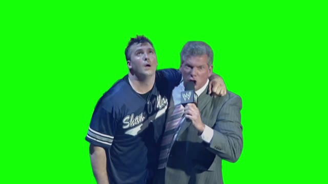 Vince McMahon hallelujah and amen green screen