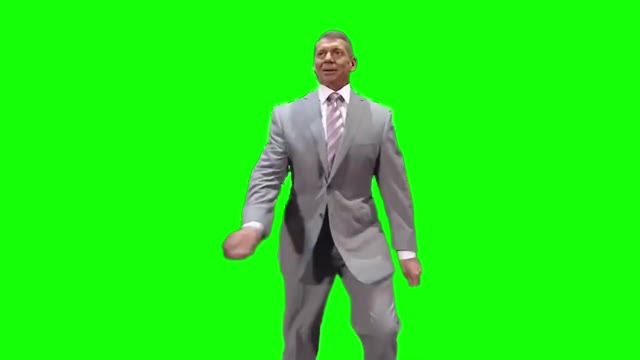 Vince McMahon walking green screen