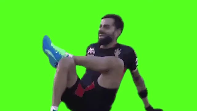 Virat Kohli Dance Warmup green screen