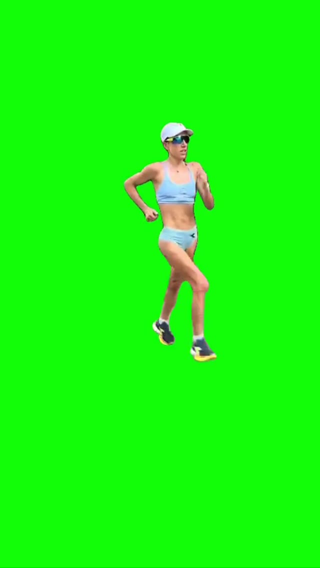 Walking Fast green screen