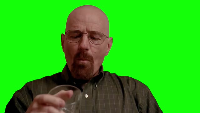 Walter White Suiting Up Wearing Hazmat Suit green screen