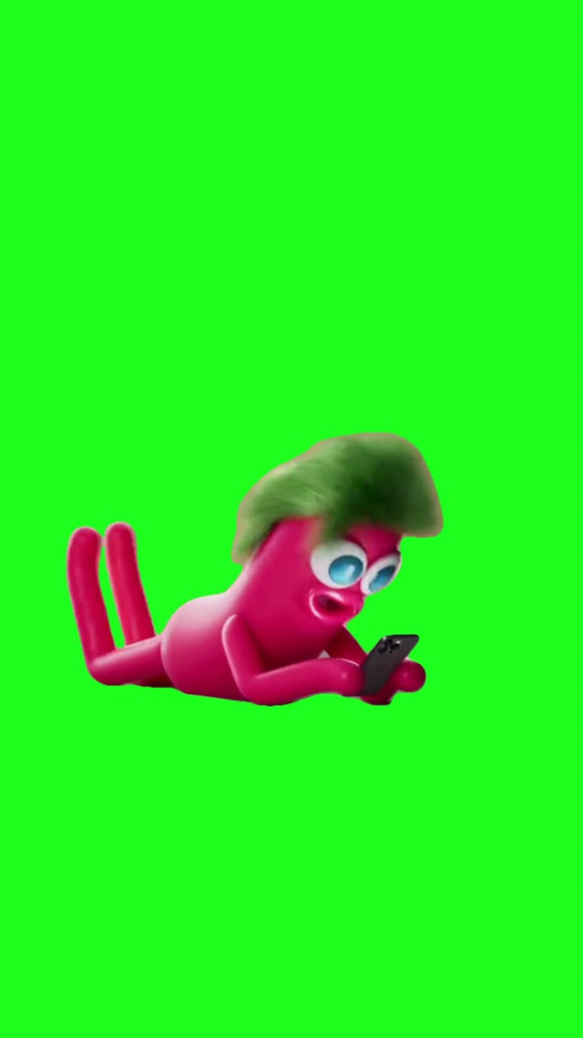 Watching TikToks green screen