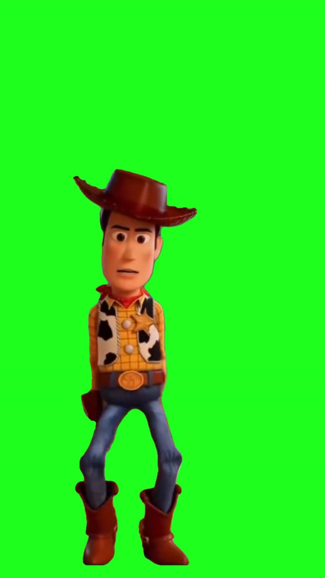 Woody Dancing green screen