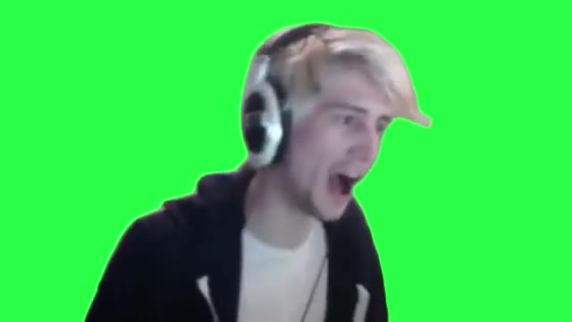 XQC clapping green screen