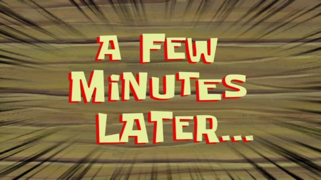 a few minutes later spongebob green screen