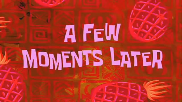 a few moments later spongebob green screen