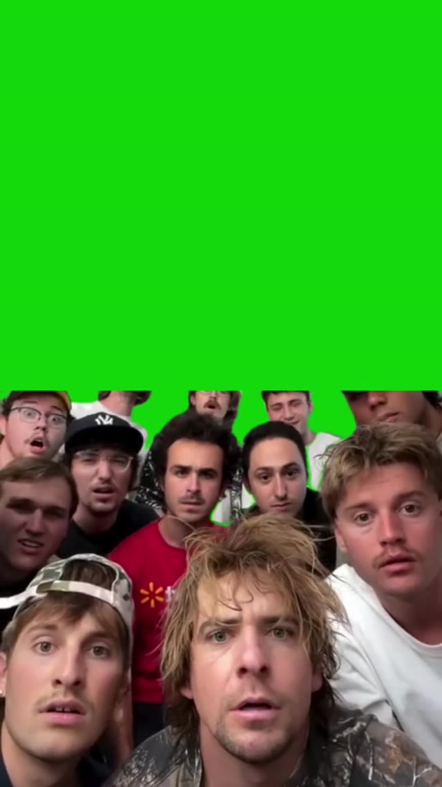 Crowd cheering green screen