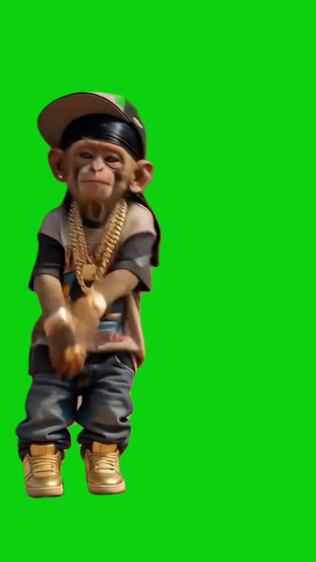 In da club Monkey green screen