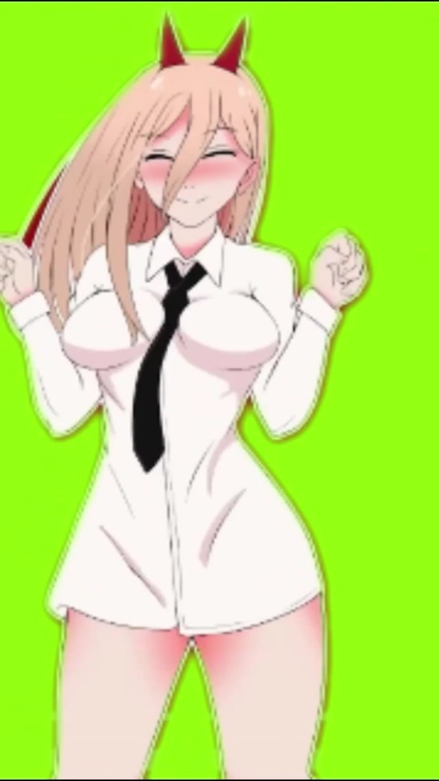 anime sad cat dance green screen