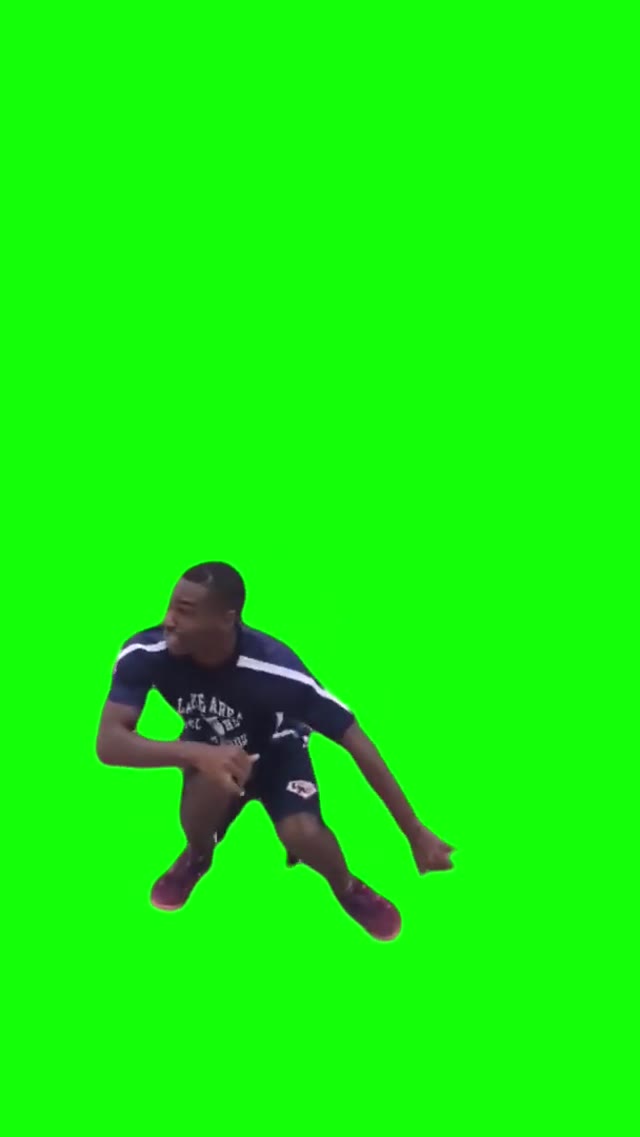 black man dancing green screen