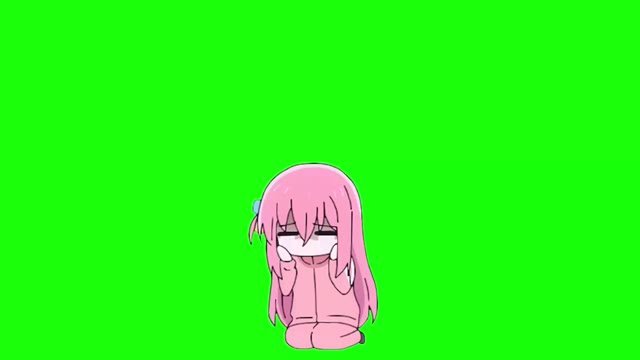 Bocchi The Rock Hitori Dancing the Samba green screen