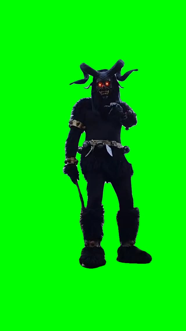 crampus dancing green screen