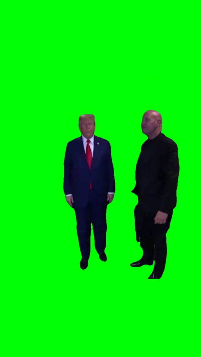 dana white and trump walk out green screen