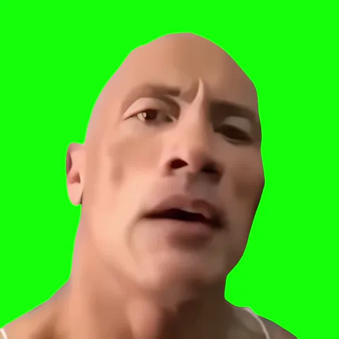 The Rock Eyebrow Raise green screen