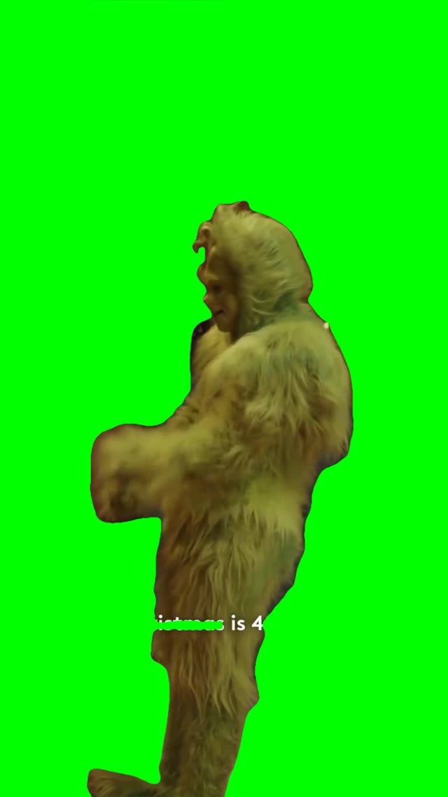 ginch yelling  green screen