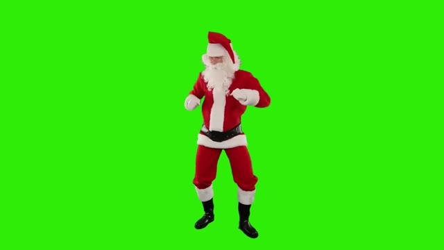 Santa Claus Dancing green screen