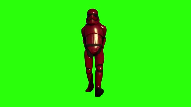star wars red stormtrooper dancing green screen