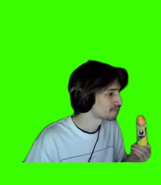 xQC Spongebob Ice Cream green screen